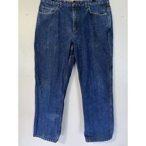 Duluth Trading Co Flex‎ Ballroom Fleece LINED Pants Jeans Blue 38x30 5 Pocket